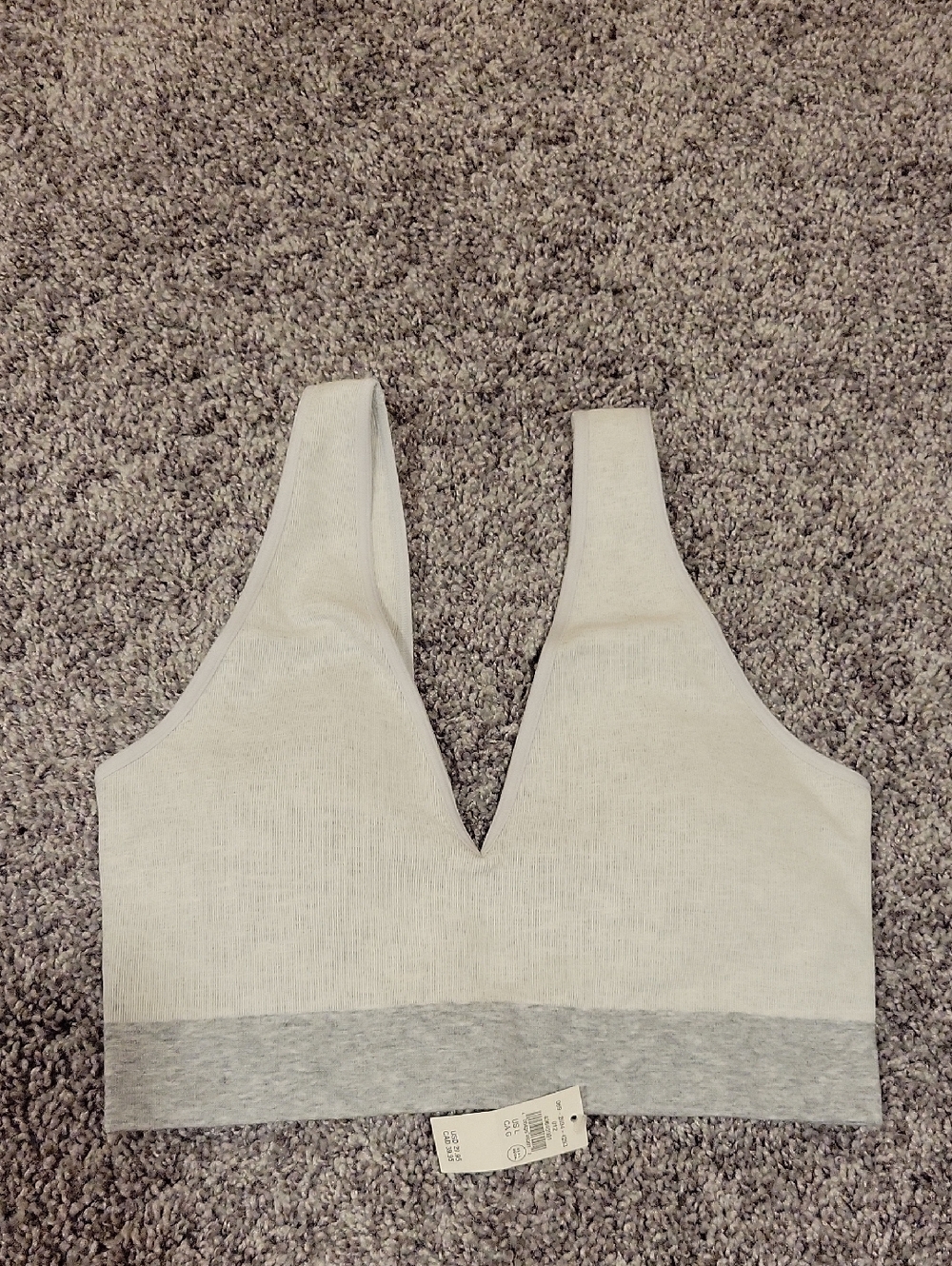Aerie Superchill Gray Padded Bralette Size L NWT